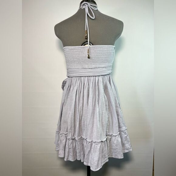 Free People The Real Deal Mini Endless Summer Dress in Grey Dawn S - Picture 4 of 8